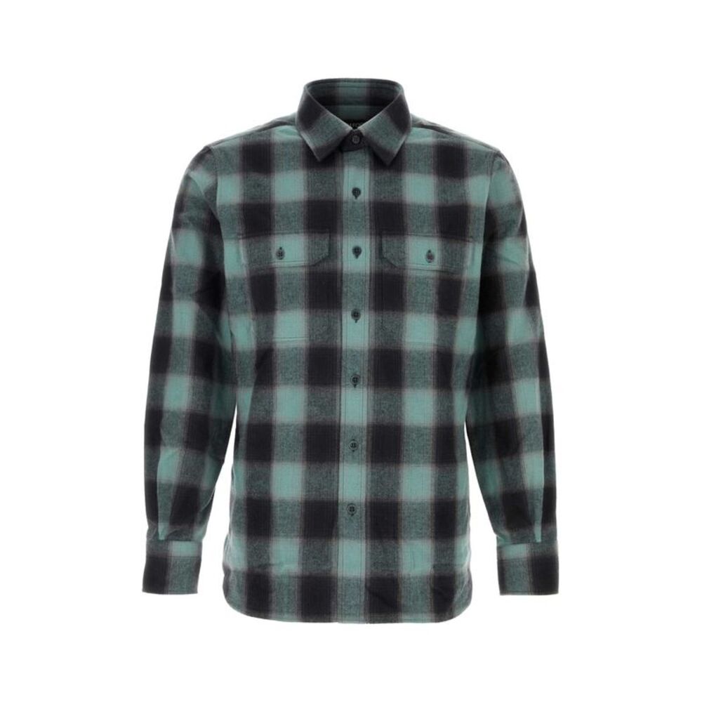 Tom Ford Men Embroidered Flannel Shirt